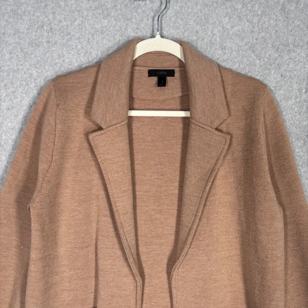 J‎ Crew Sophie Merino Wool Sweater Blazer Small Neutral Minimalist Quiet Luxury